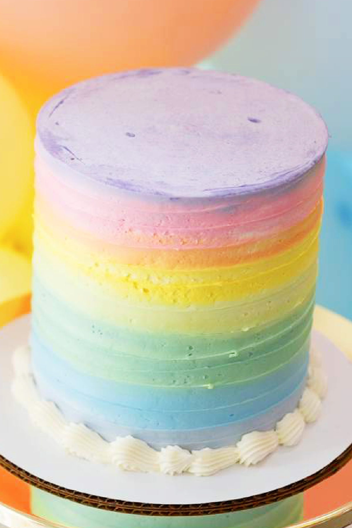 Colourful Rainbow Birthday Cake