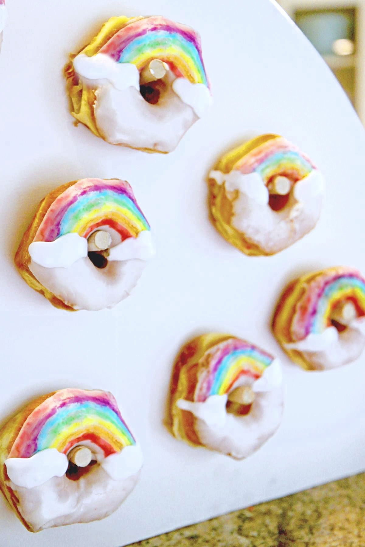 Colorful Rainbow Donuts