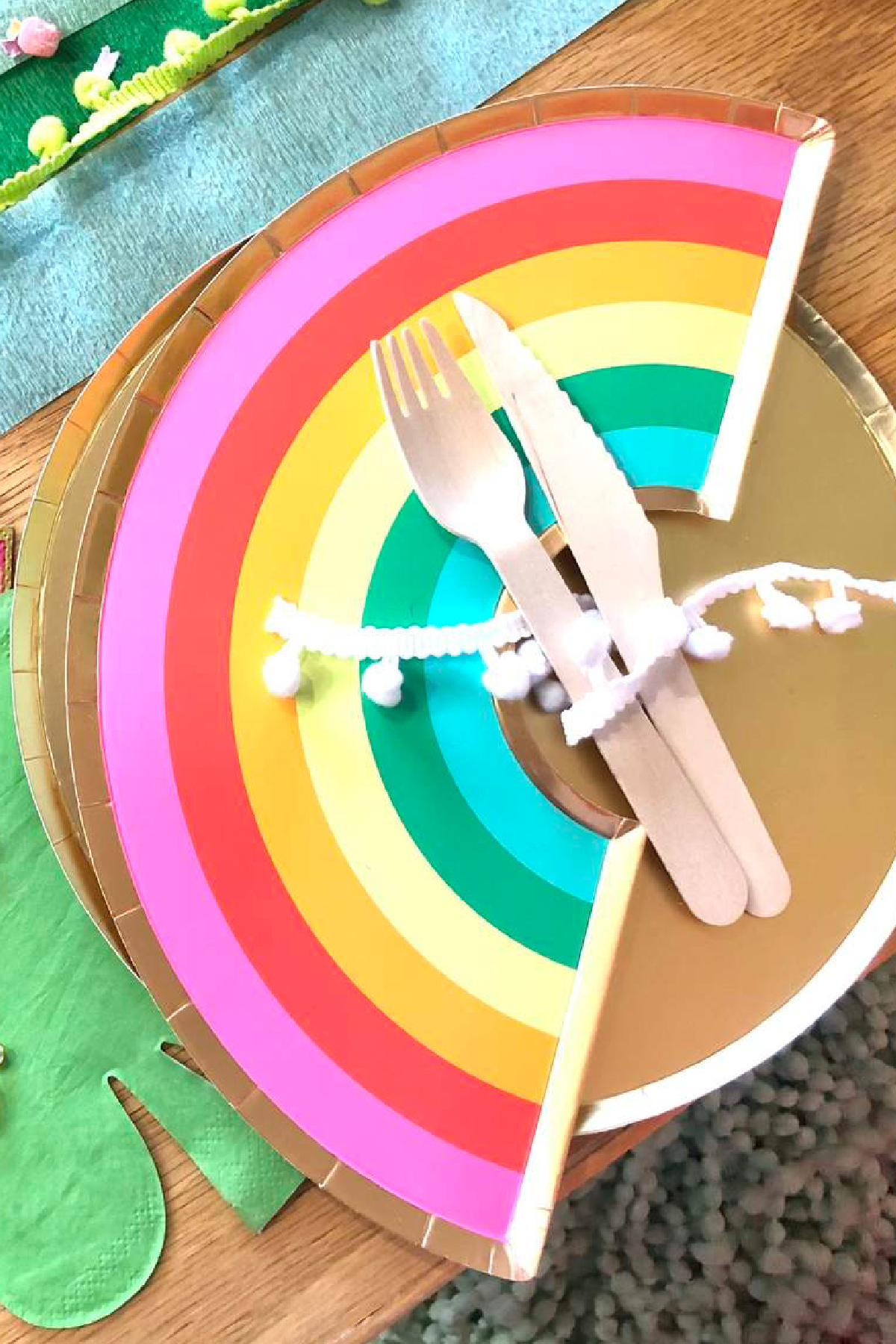 Rainbow Paper Plates 