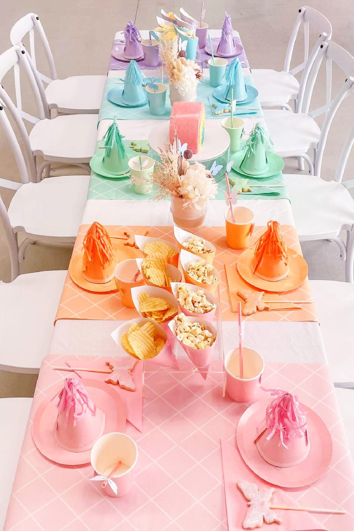 Pastel Rainbow Table Settings