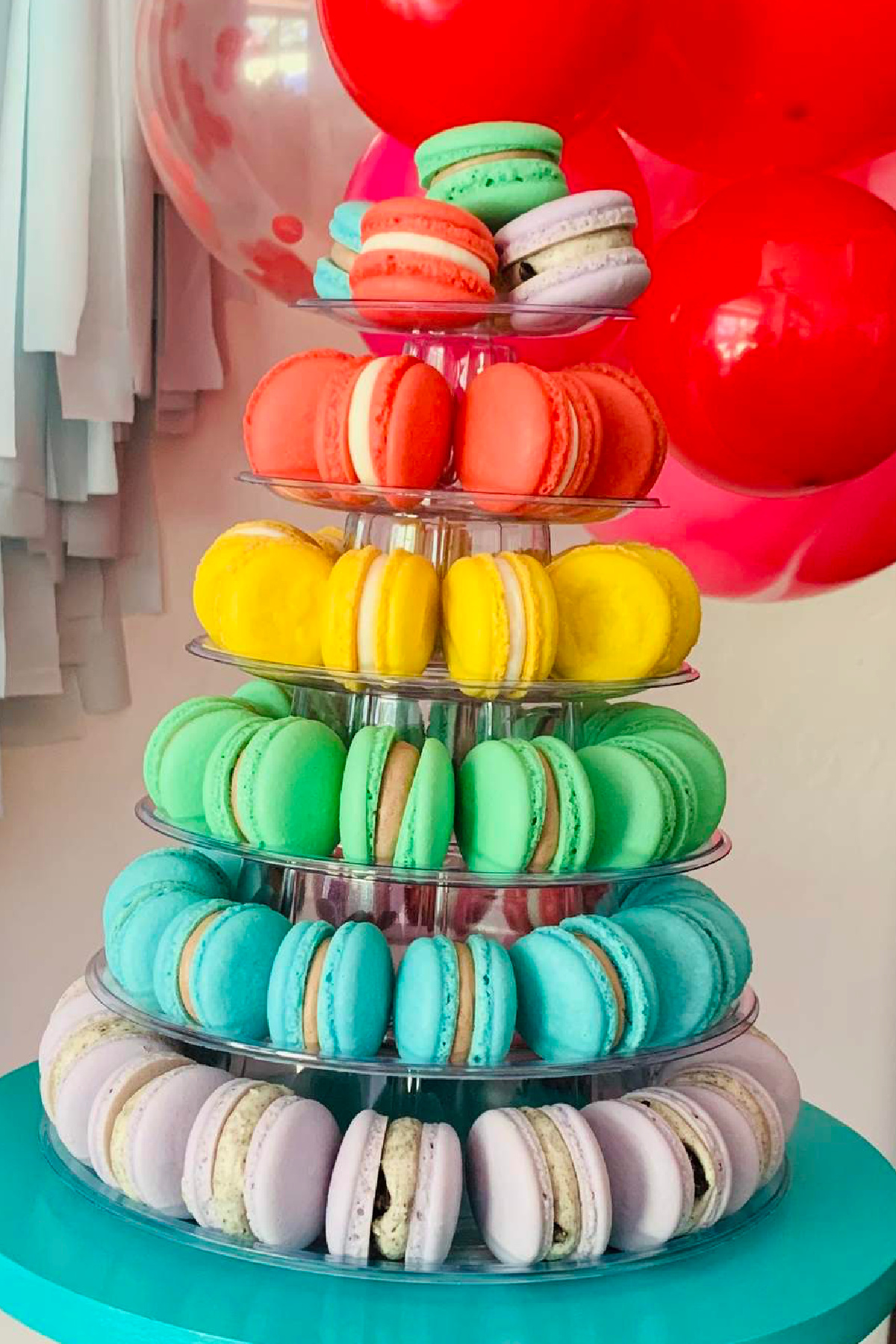 Rainbow Macaron Tower