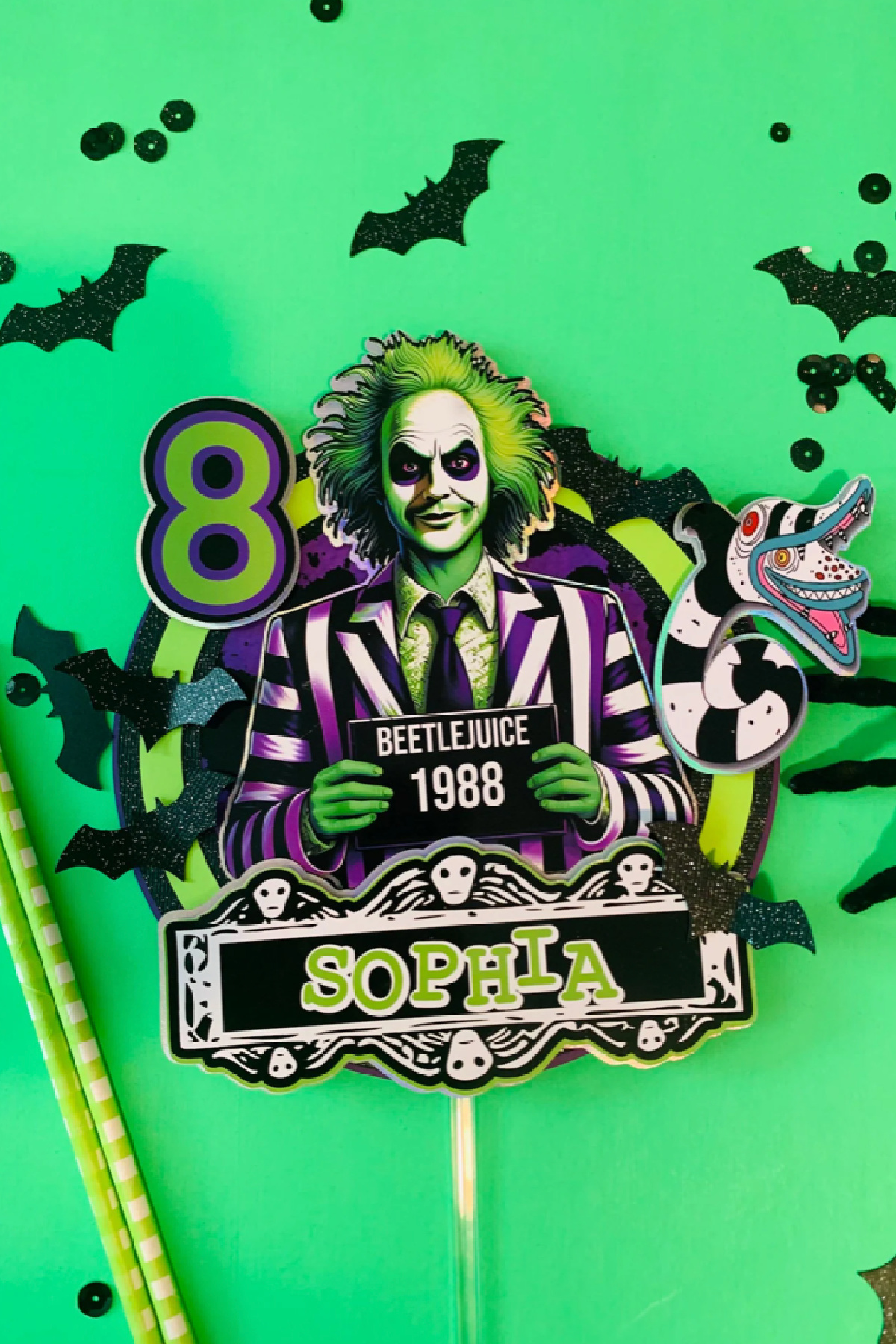 Beetlejuice Cake Topper