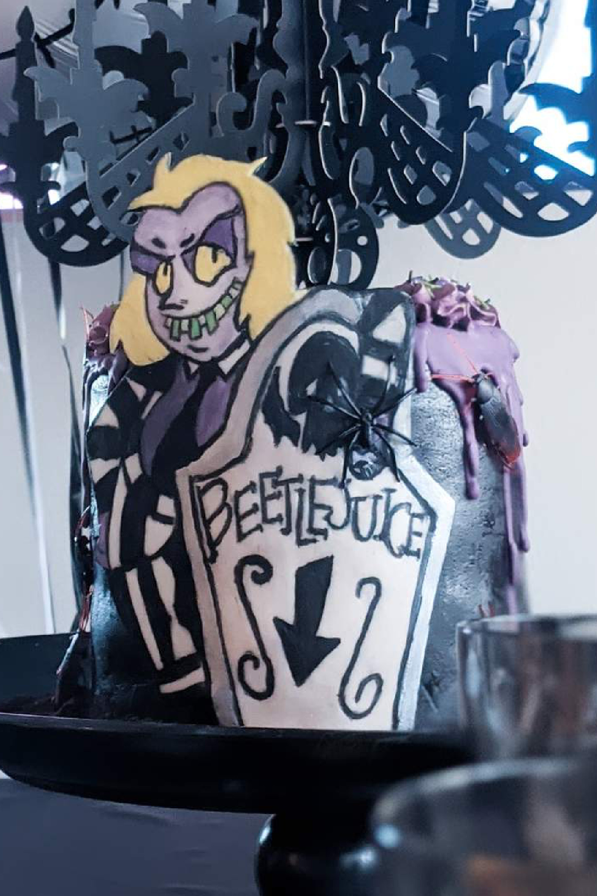 Beetlejuice Cartoon Cake