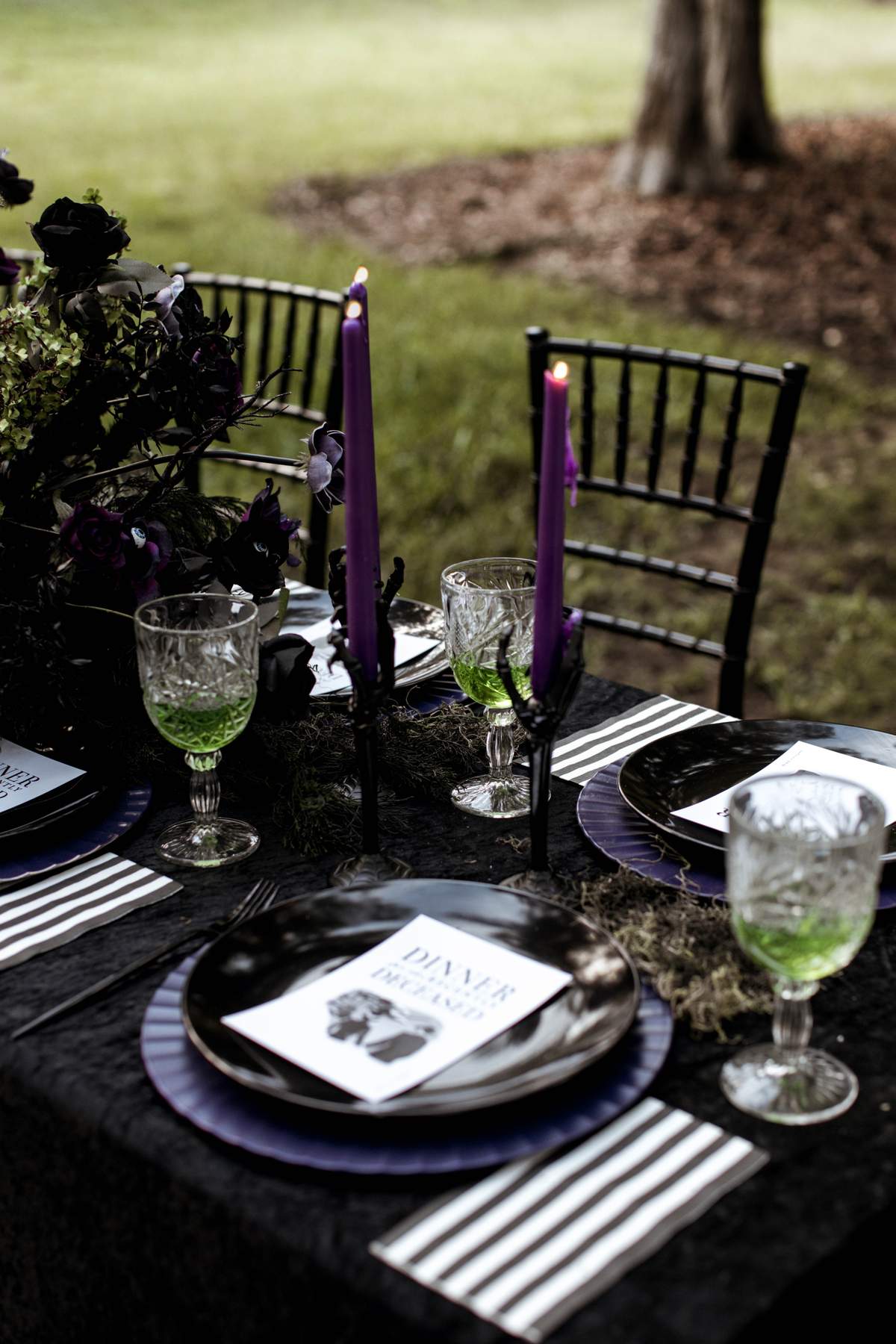 Gothic Beetlejuice Table Settings