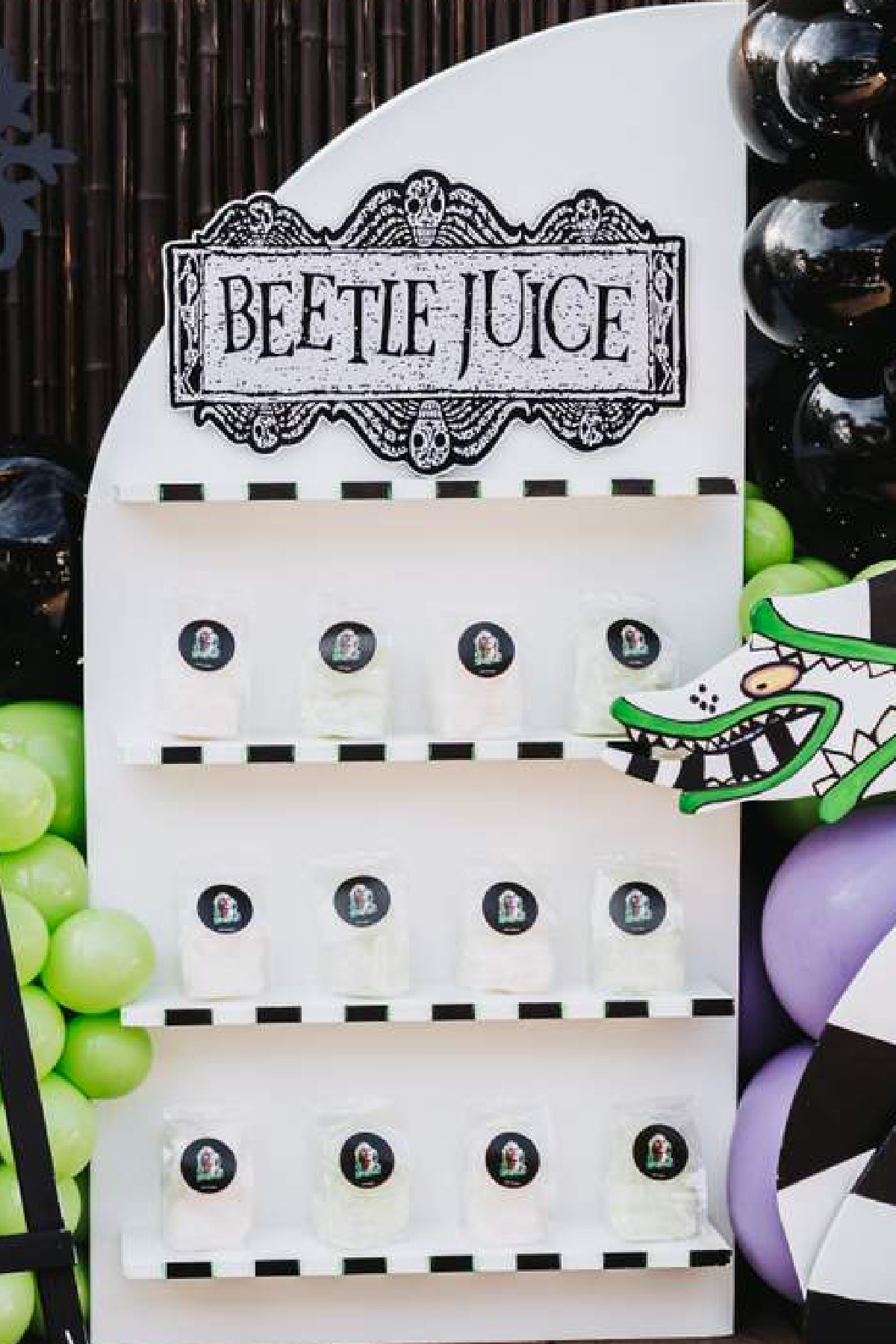 Beetlejuice Party Favor Wall