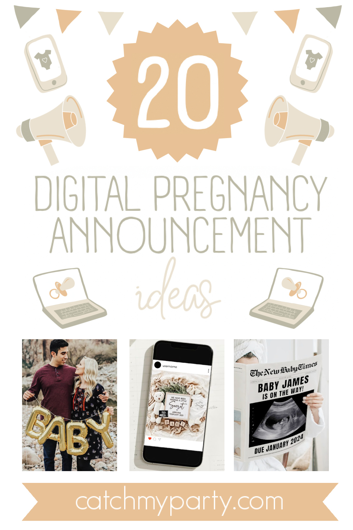 Wow! 20 Fun Digital Pregnancy Announcements!