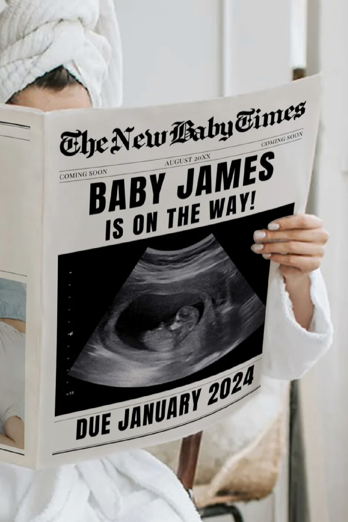 Digital Pregnancy Announcements - Newspaper 