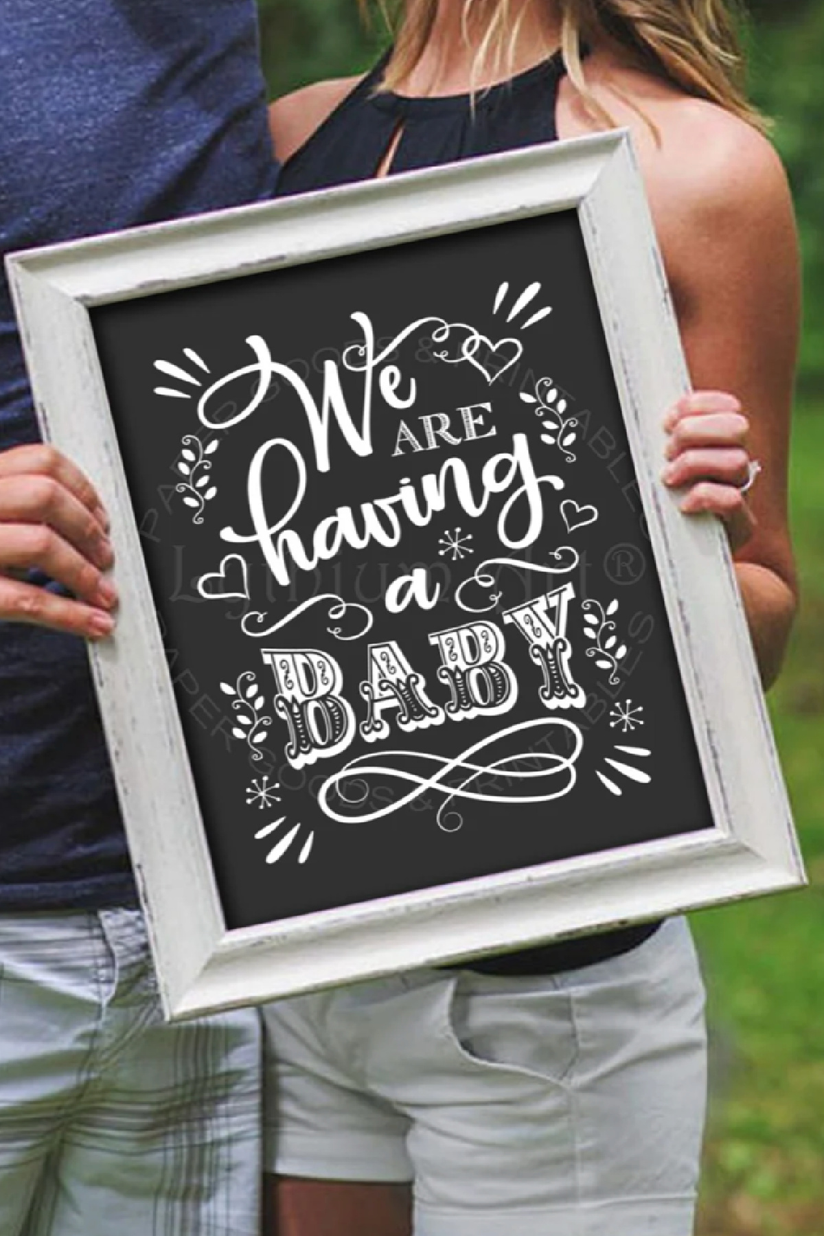 Digital Pregnancy Announcements - Chalkboard Sign