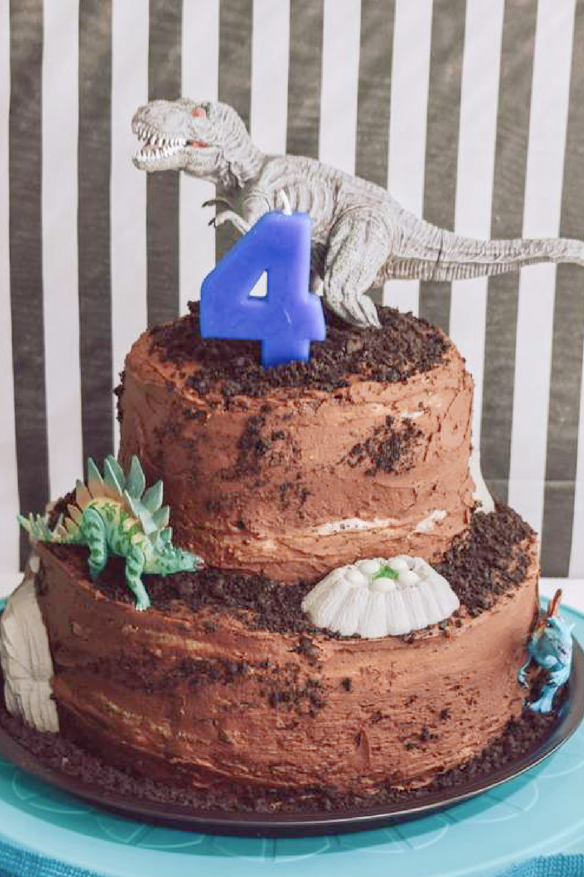 Chocolate Tiered Dinosaur Cake