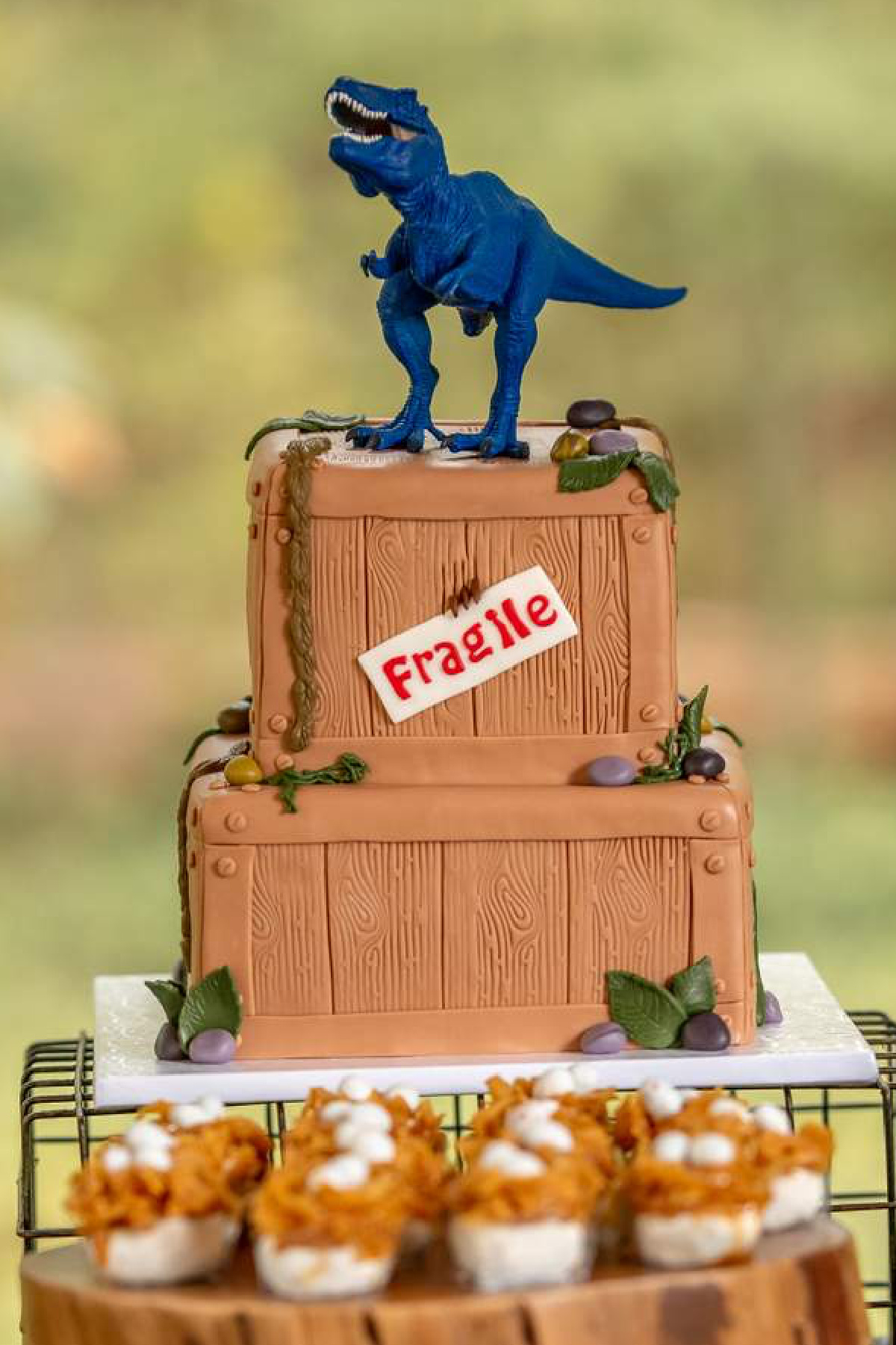 Dinosaur Crate Birthday Cake