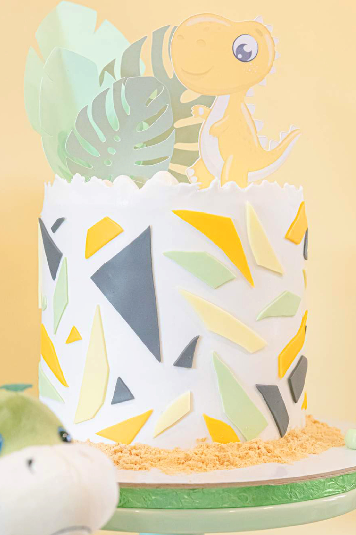 Geometric Dinosaur Cake