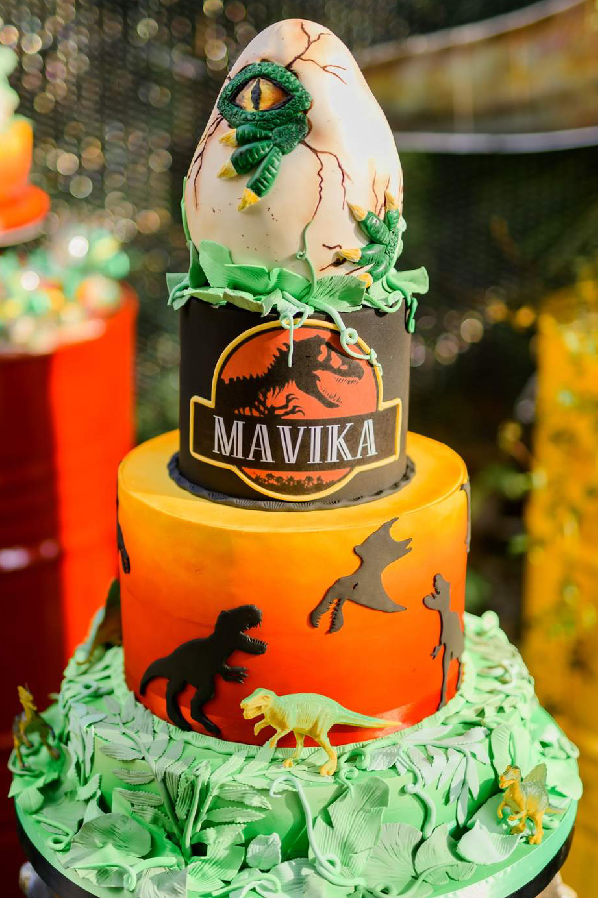 Jurassic Park Dinosaur Egg Birthday Cake