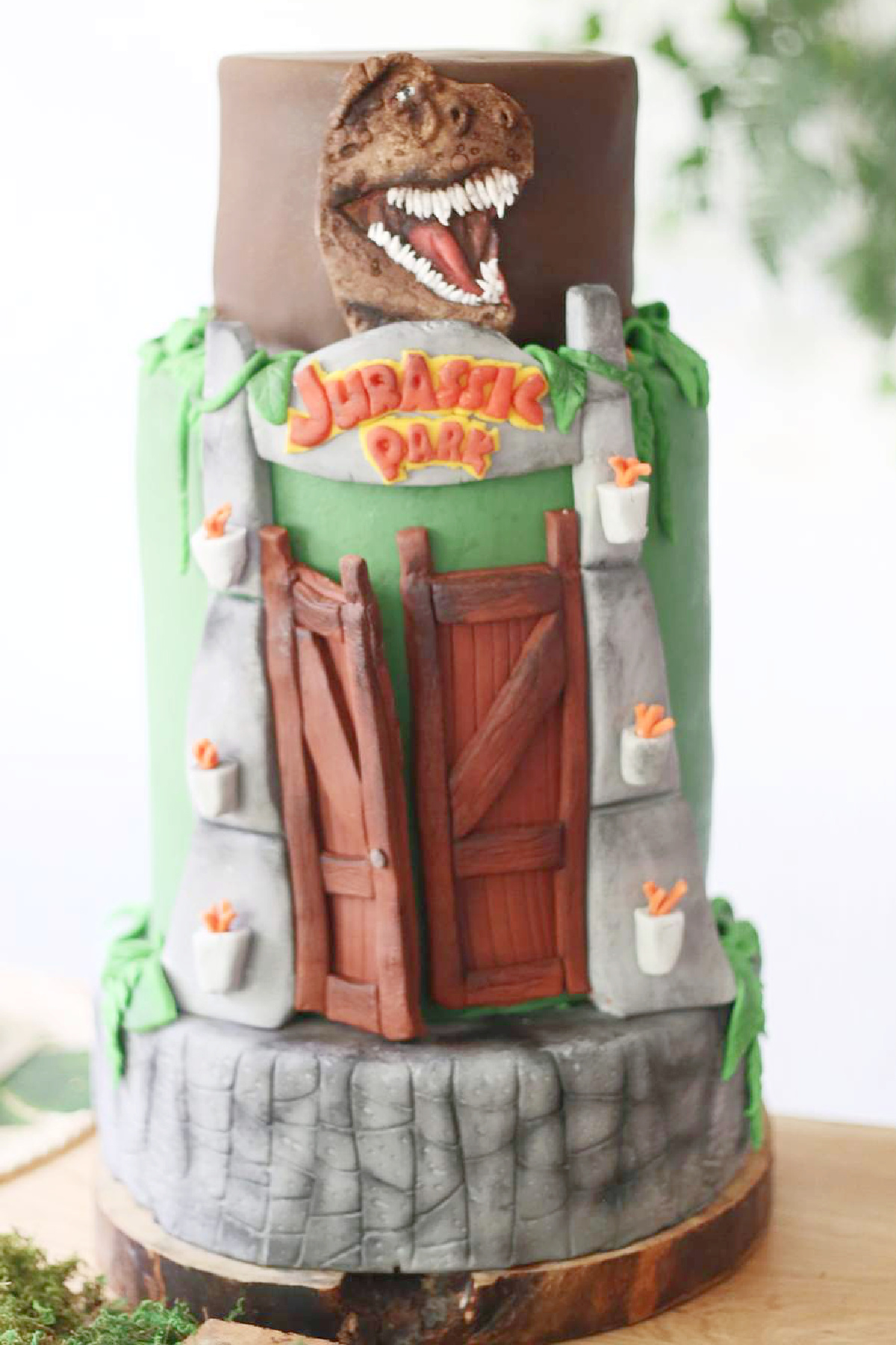 Jurassic Park Gates Birthday Cake