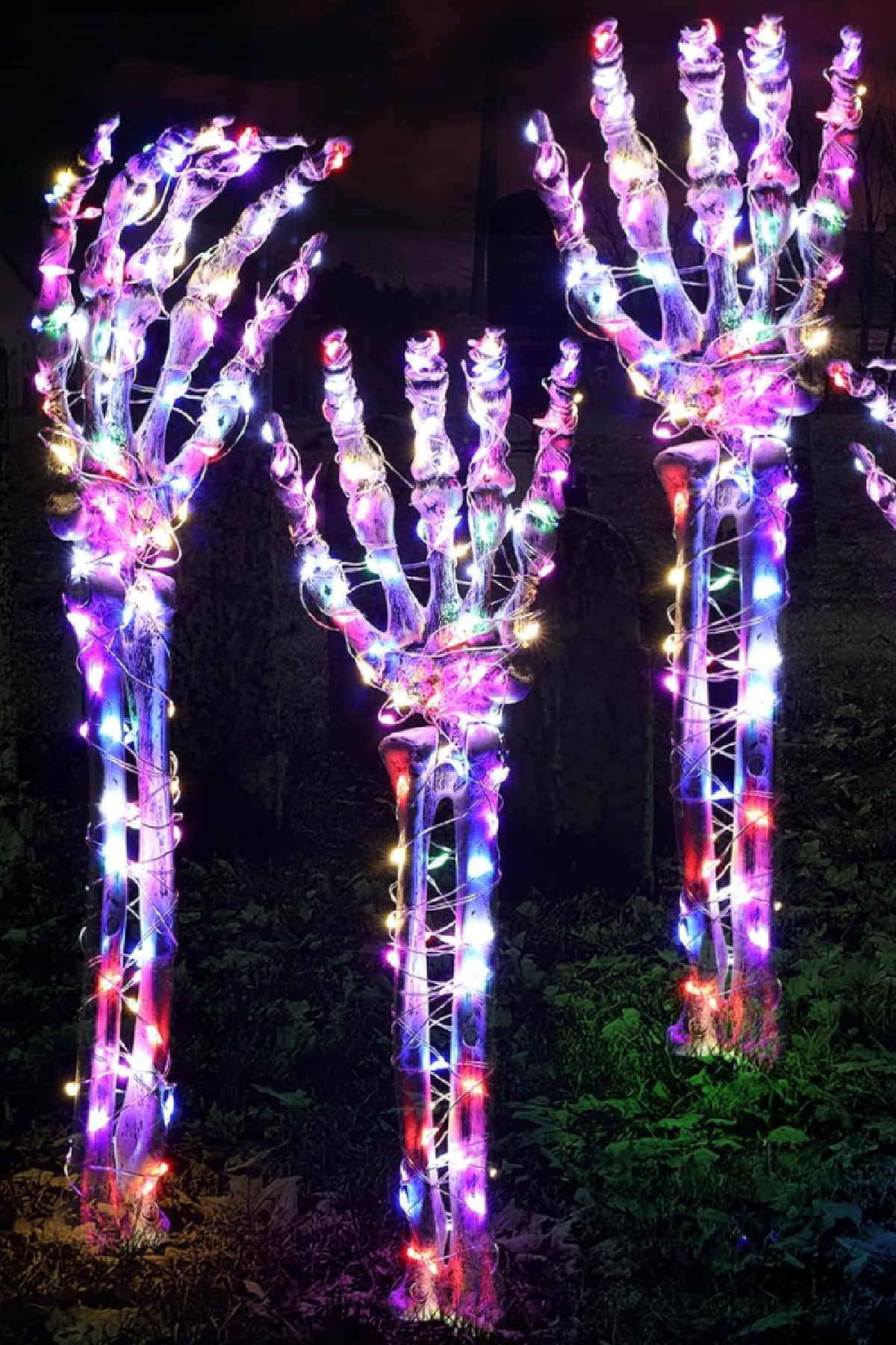 Lighted Skeleton Arm Stakes