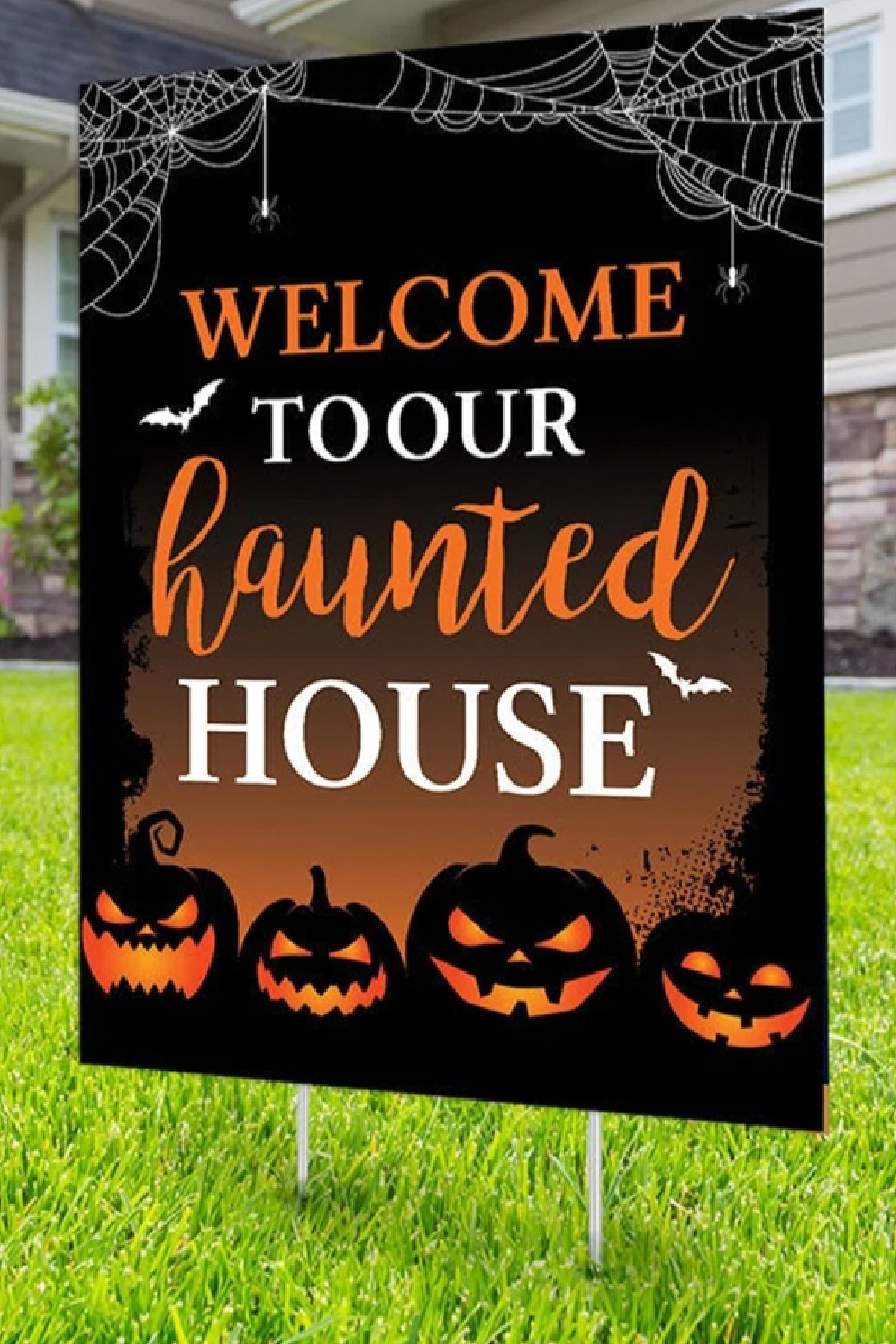 'Welcome to our Haunted House' Lawn Sign