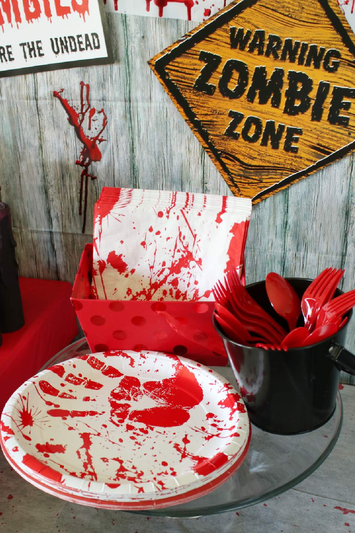 Halloween Blood Splattered Paper Plates