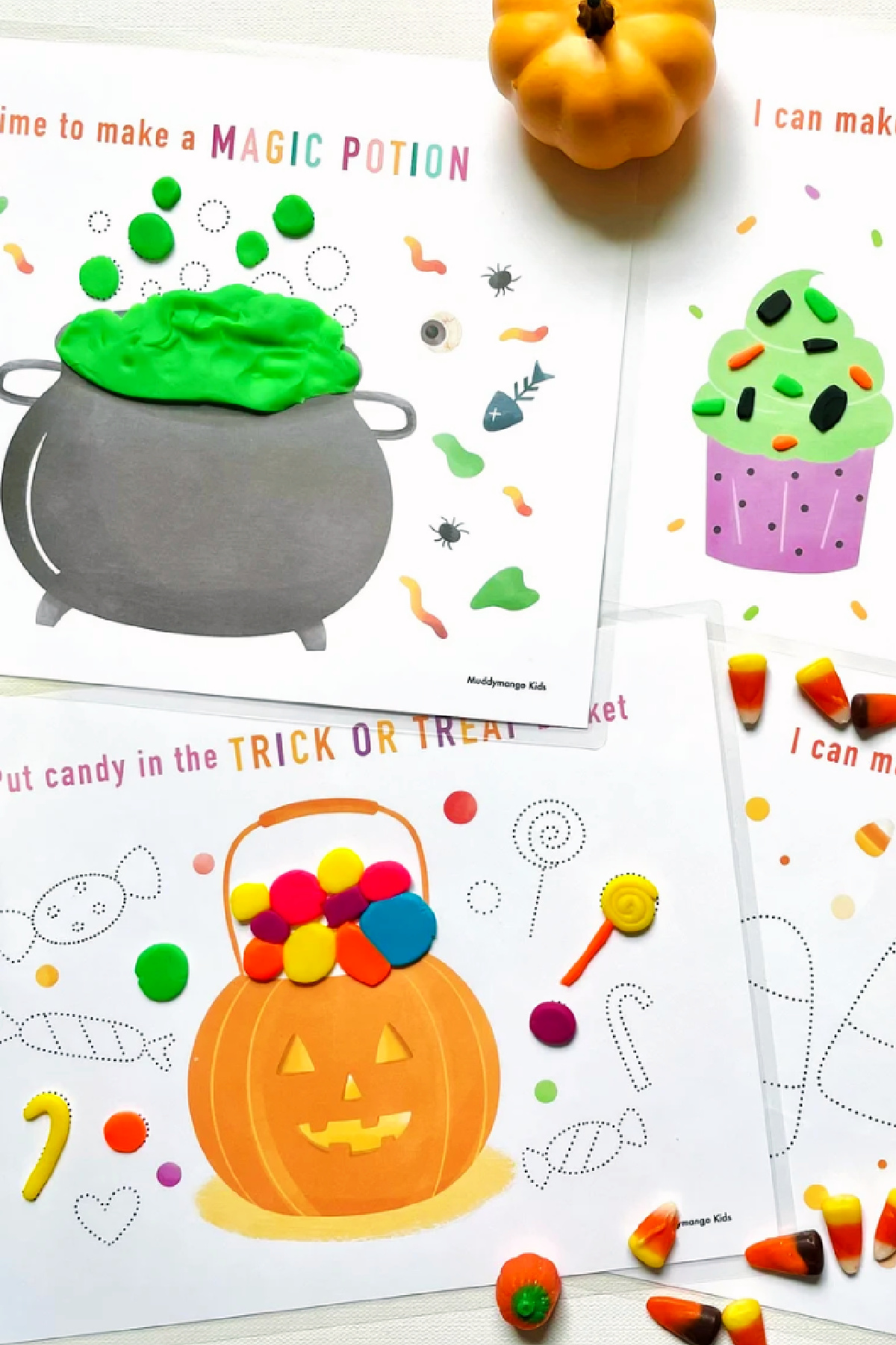 Printable Halloween Play Dough Mats