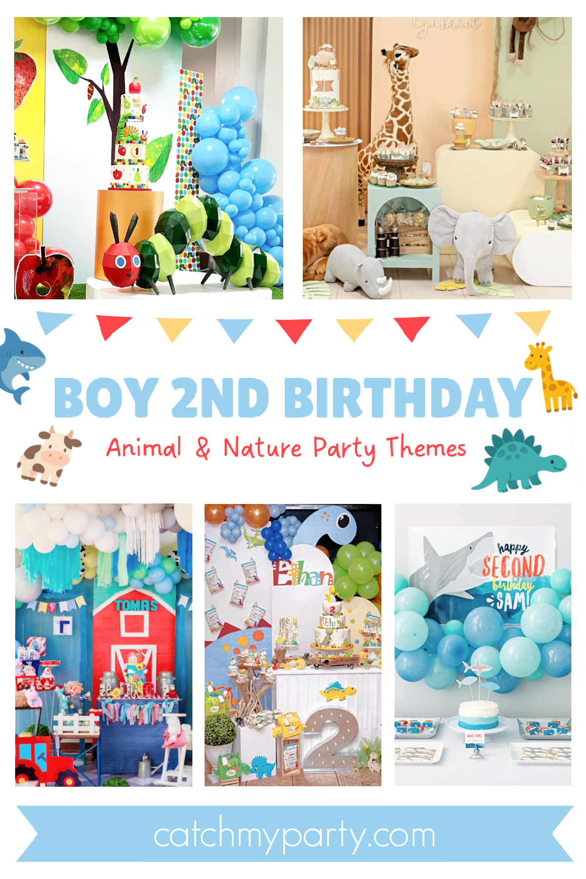 Boy 2nd Birthday - Animal & Nature Party Themes