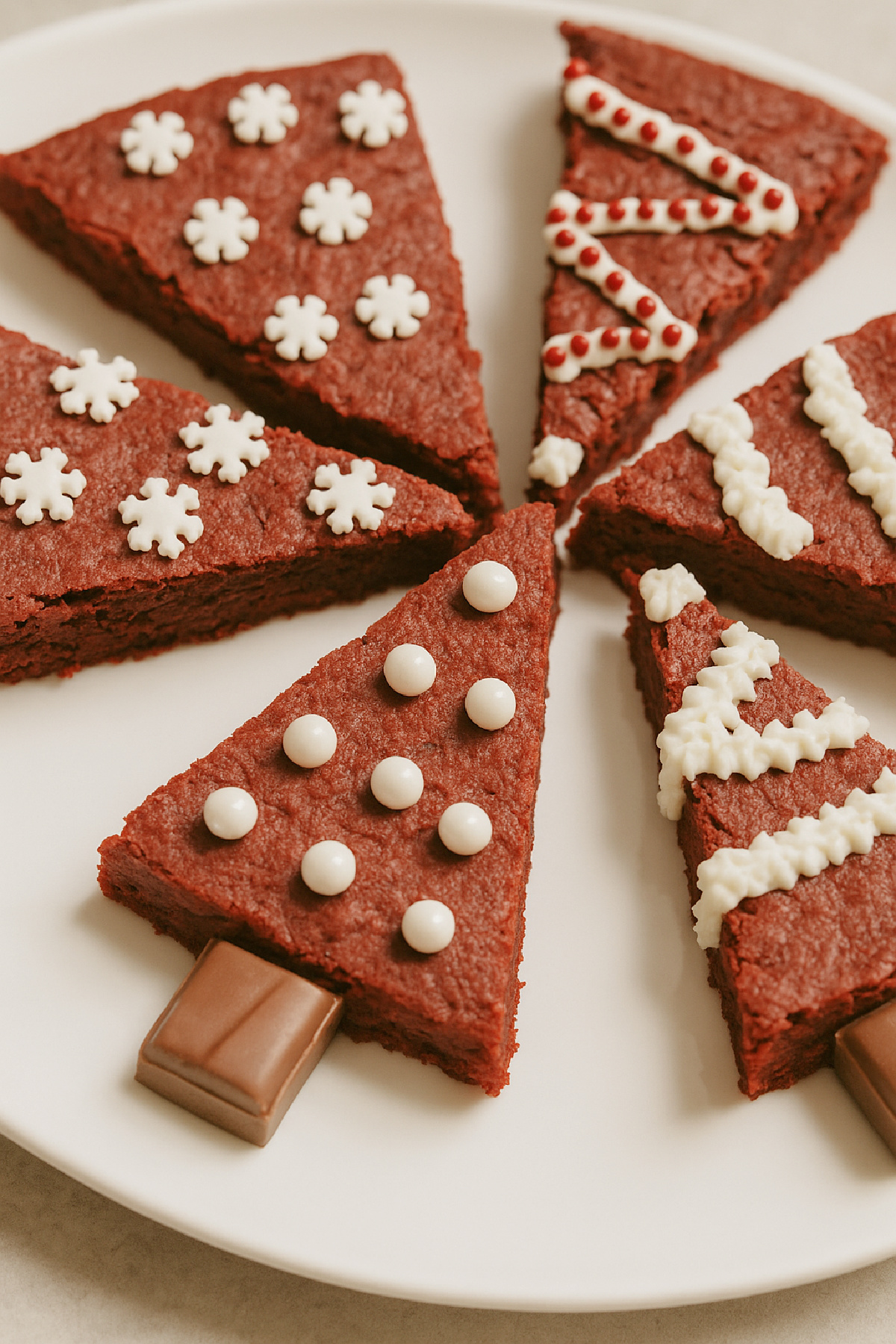 Red Velvet Christmas Tree Brownie Recipe