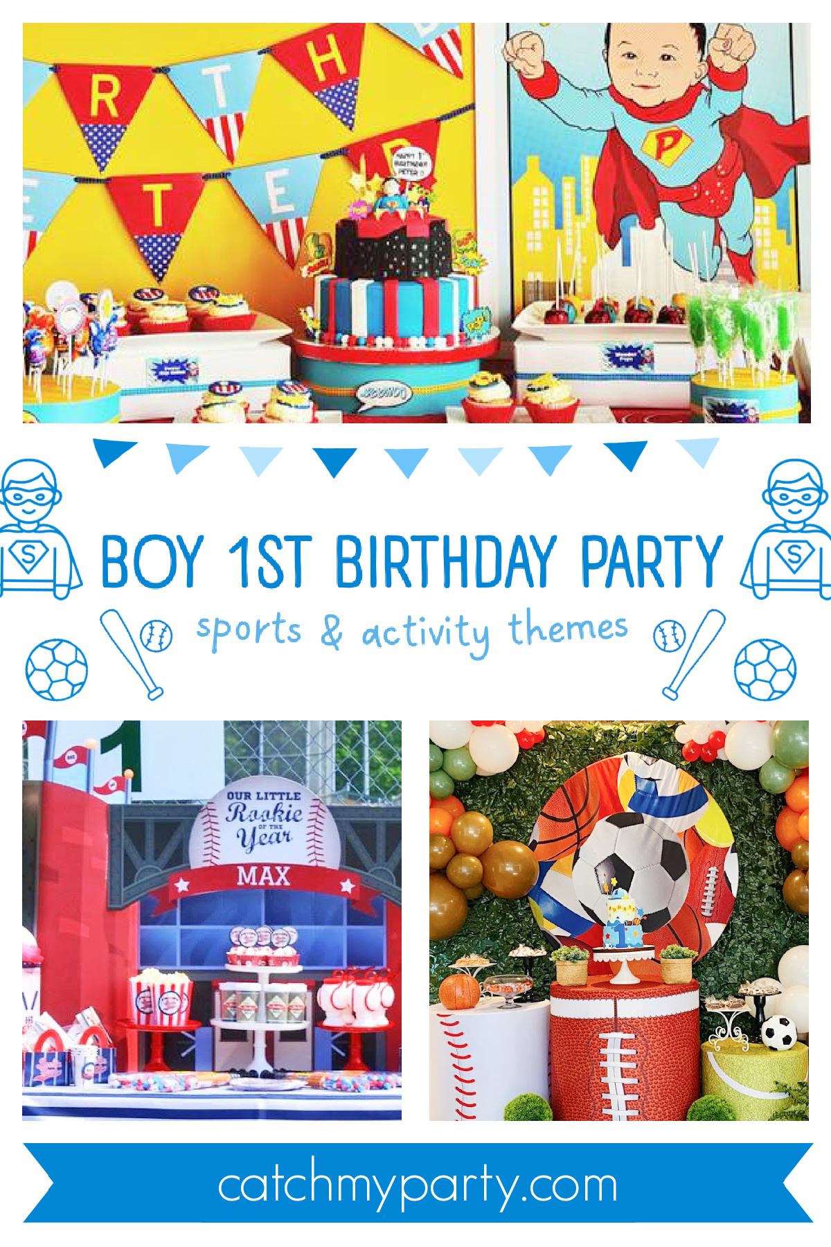 Popular Boy 1st Birthday Party - Sports & Activity Themes Popular Boy 1st Birthday Party - Sports & Activity Themes