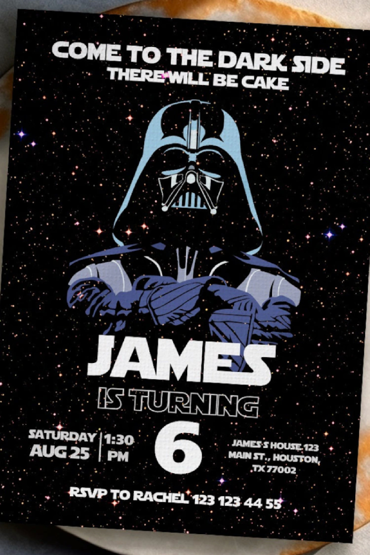 Darth Vader Party Invitation