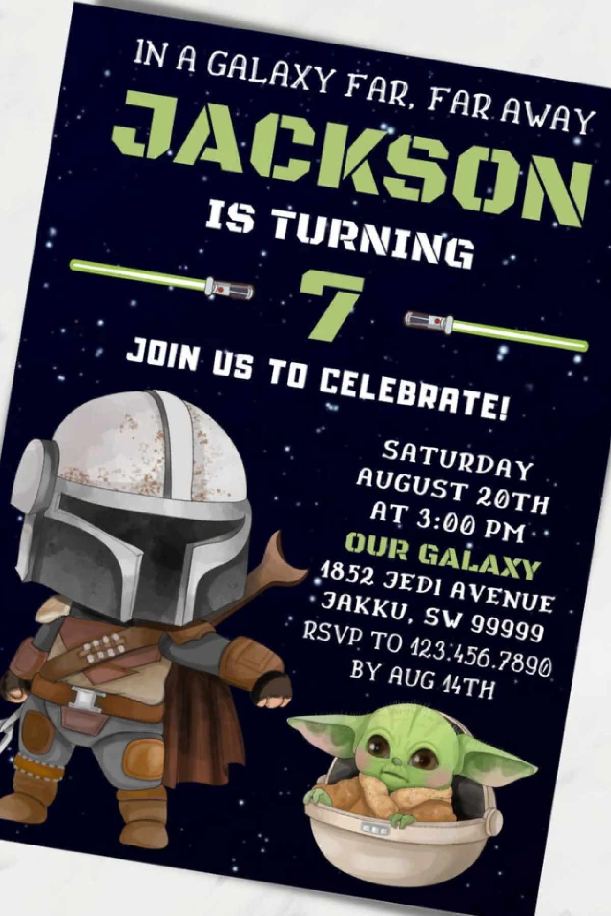 Mandalorian Party Invitation