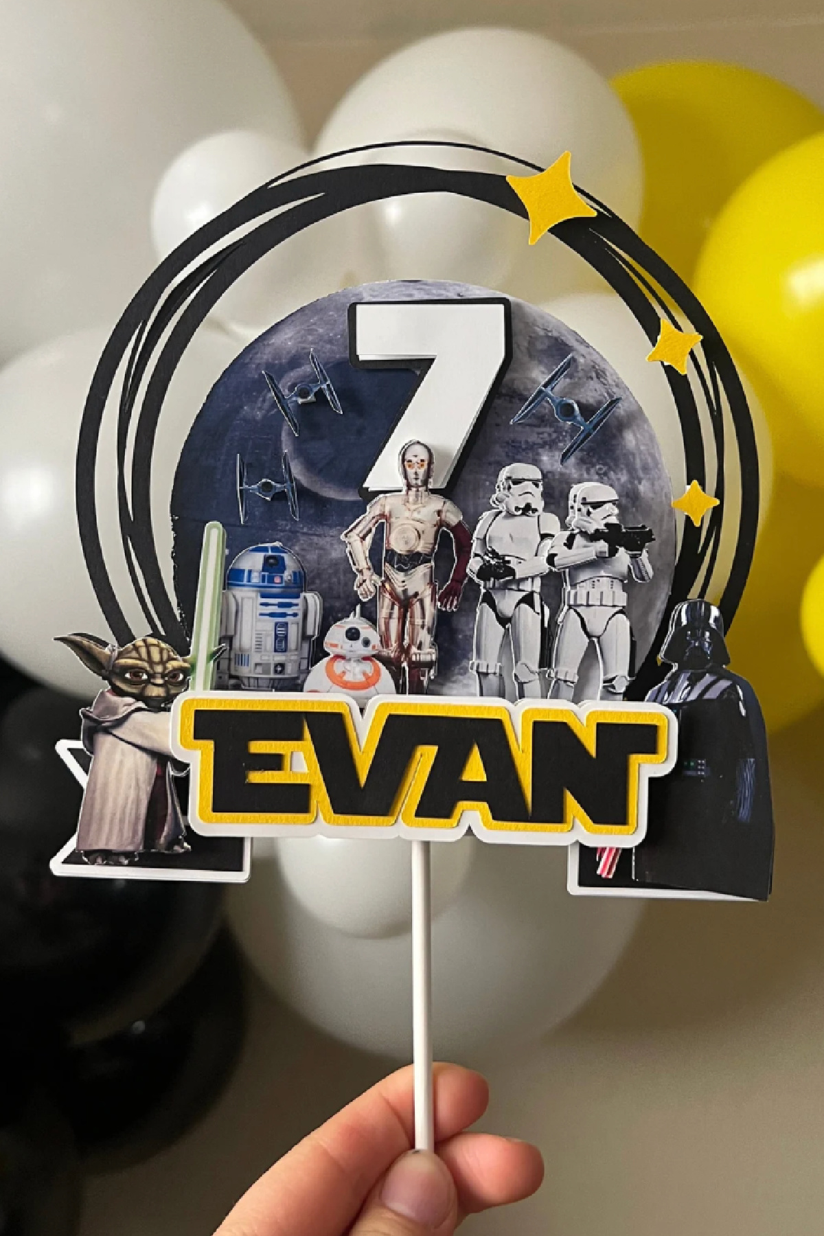 Personalized Star Wars Cake Topper