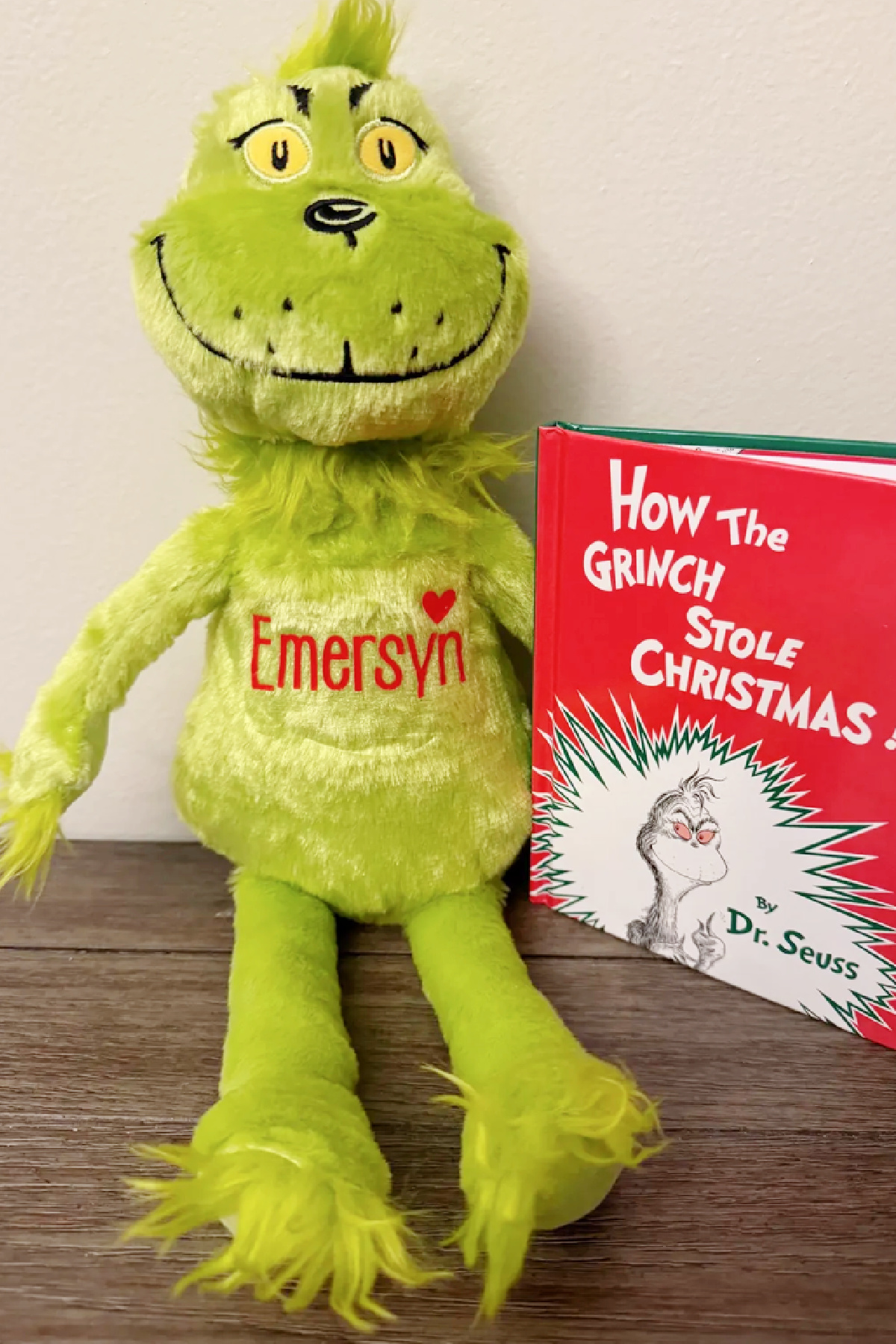 Personalized Grinch Plush Party Favor  Personalized Grinch Plush Party Favor