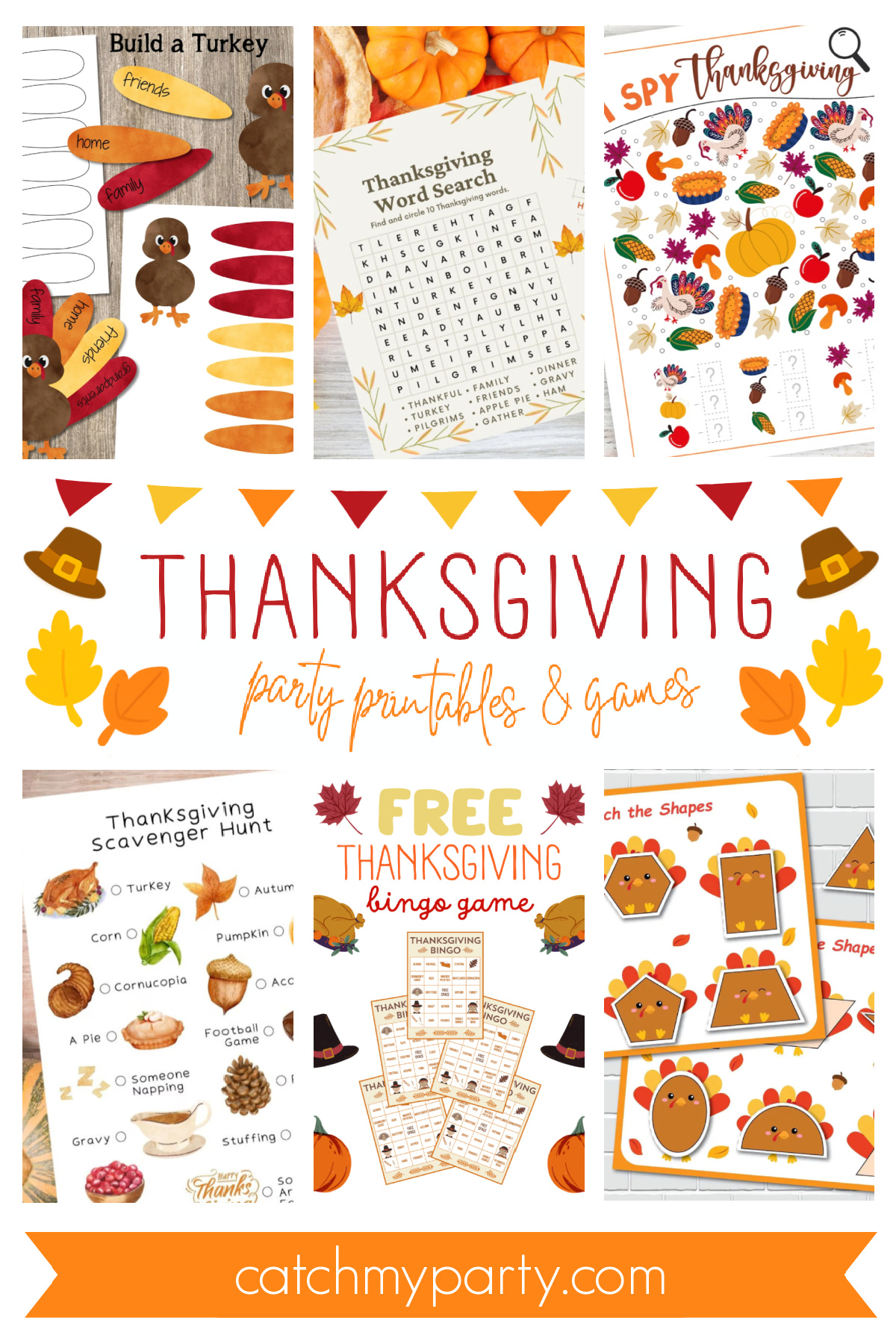Thanksgiving Party Printables & Games Thanksgiving Party Printables & Games