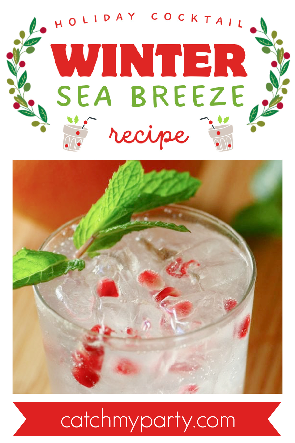 Make a Winter Sea Breeze Holiday Cocktail