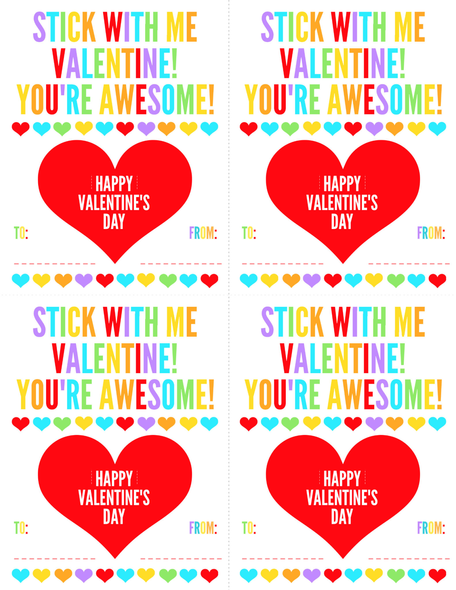 Adorable FREE Printable Lollipop Classroom Valentines! 🍭 - The Catch My ...