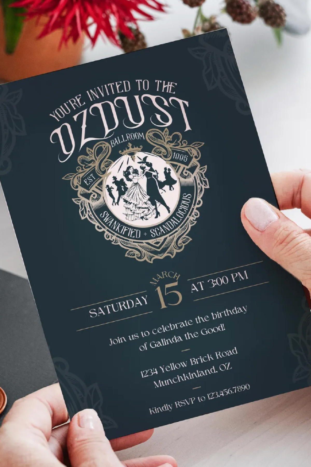 Ozdust Ballroom Inspired Invitation