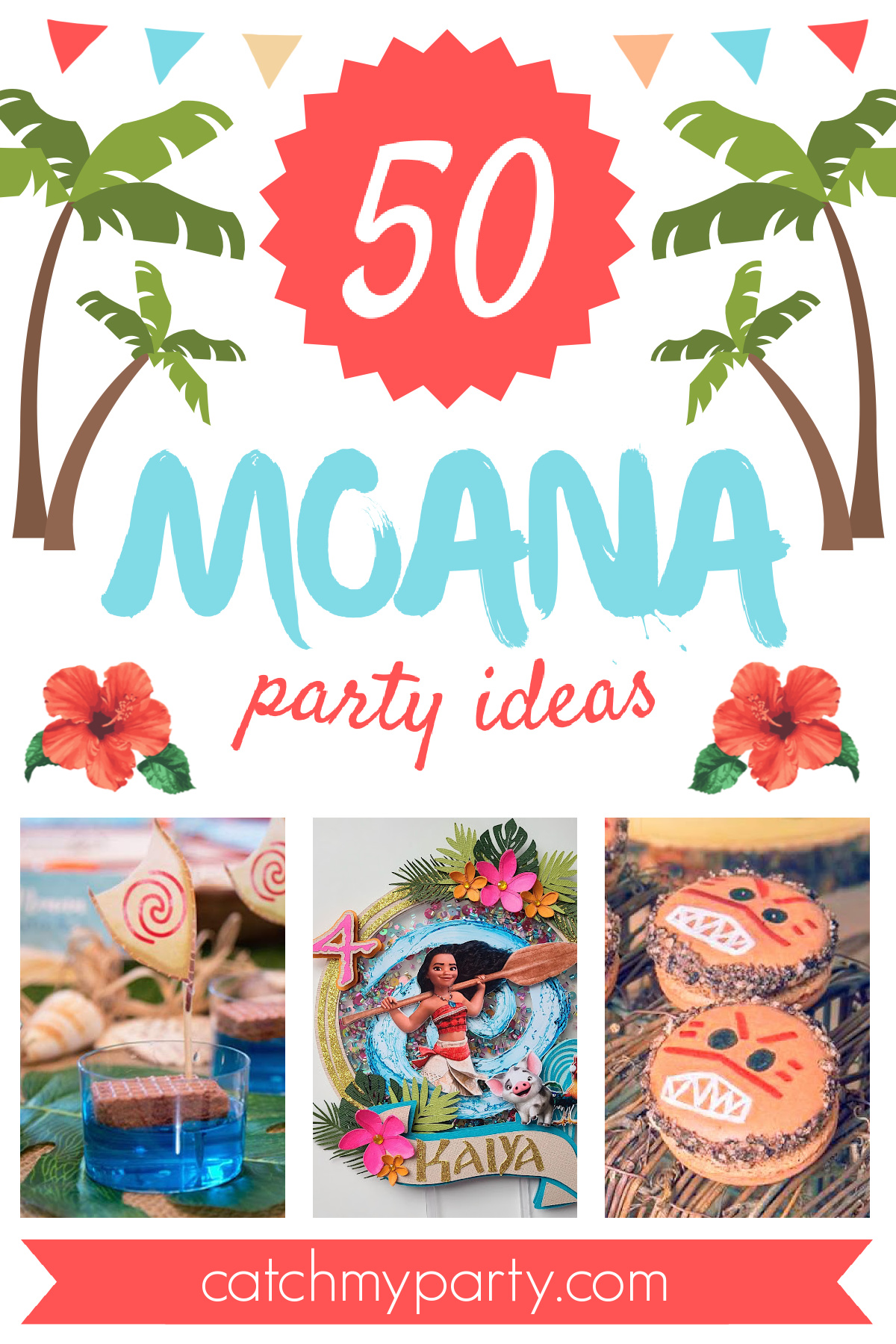 The Most Amazing 13 Disney Moana Party Ideas | CatchMyParty.com The Most Amazing 50 Moana Party Ideas!