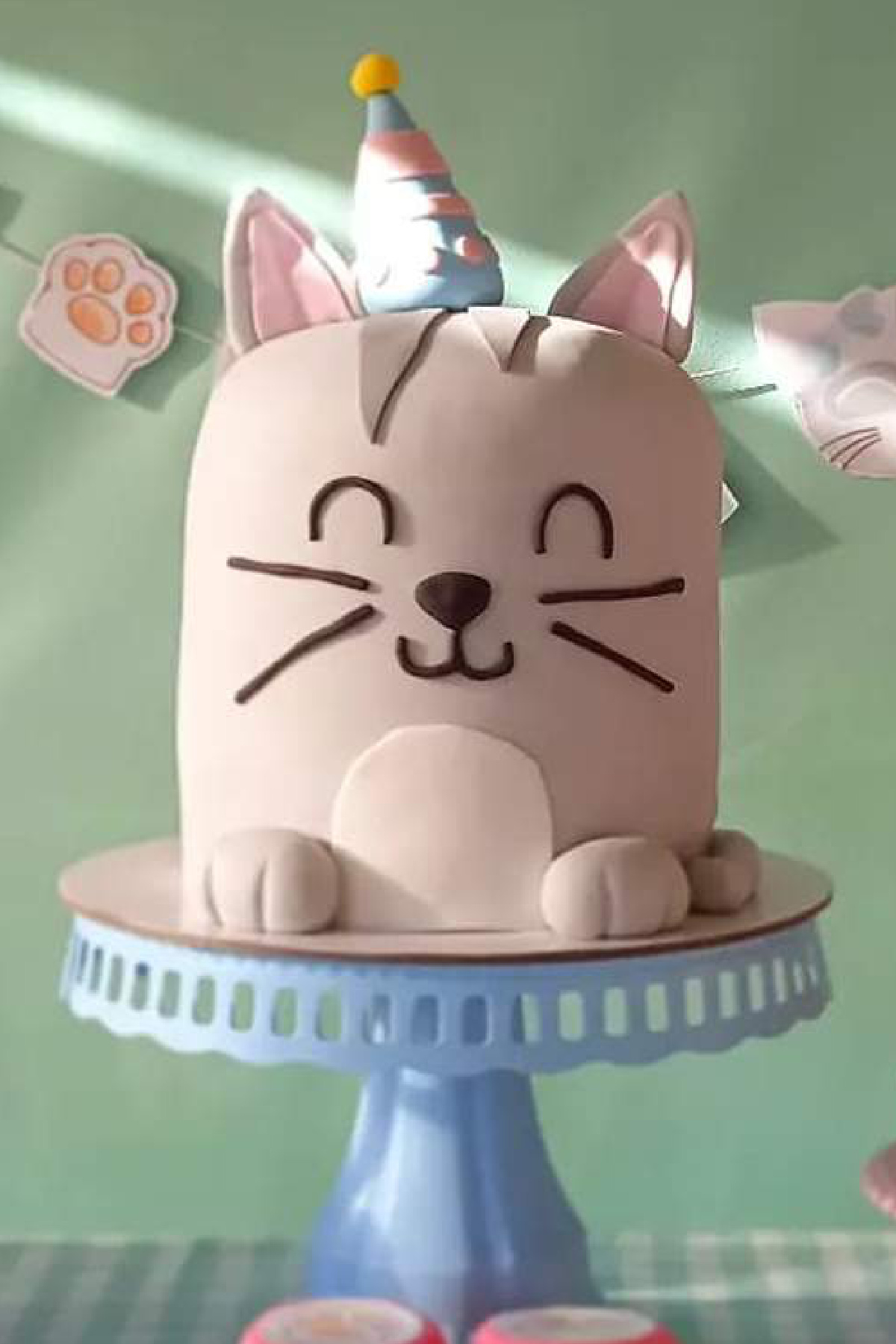 Cat 1st Birthday Cake for Girls Cat 1st Birthday Cake for Girls