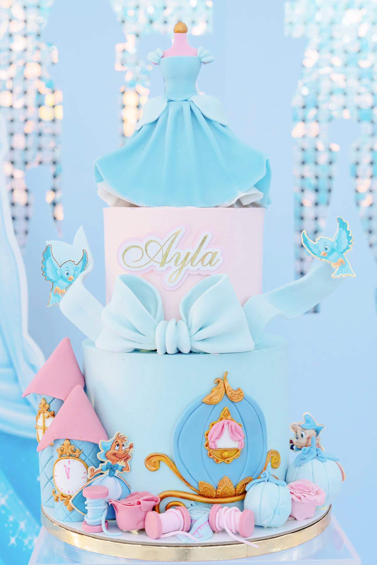 Cinderella 1st Birthday Cake for Girls Cinderella 1st Birthday Cake for Girls