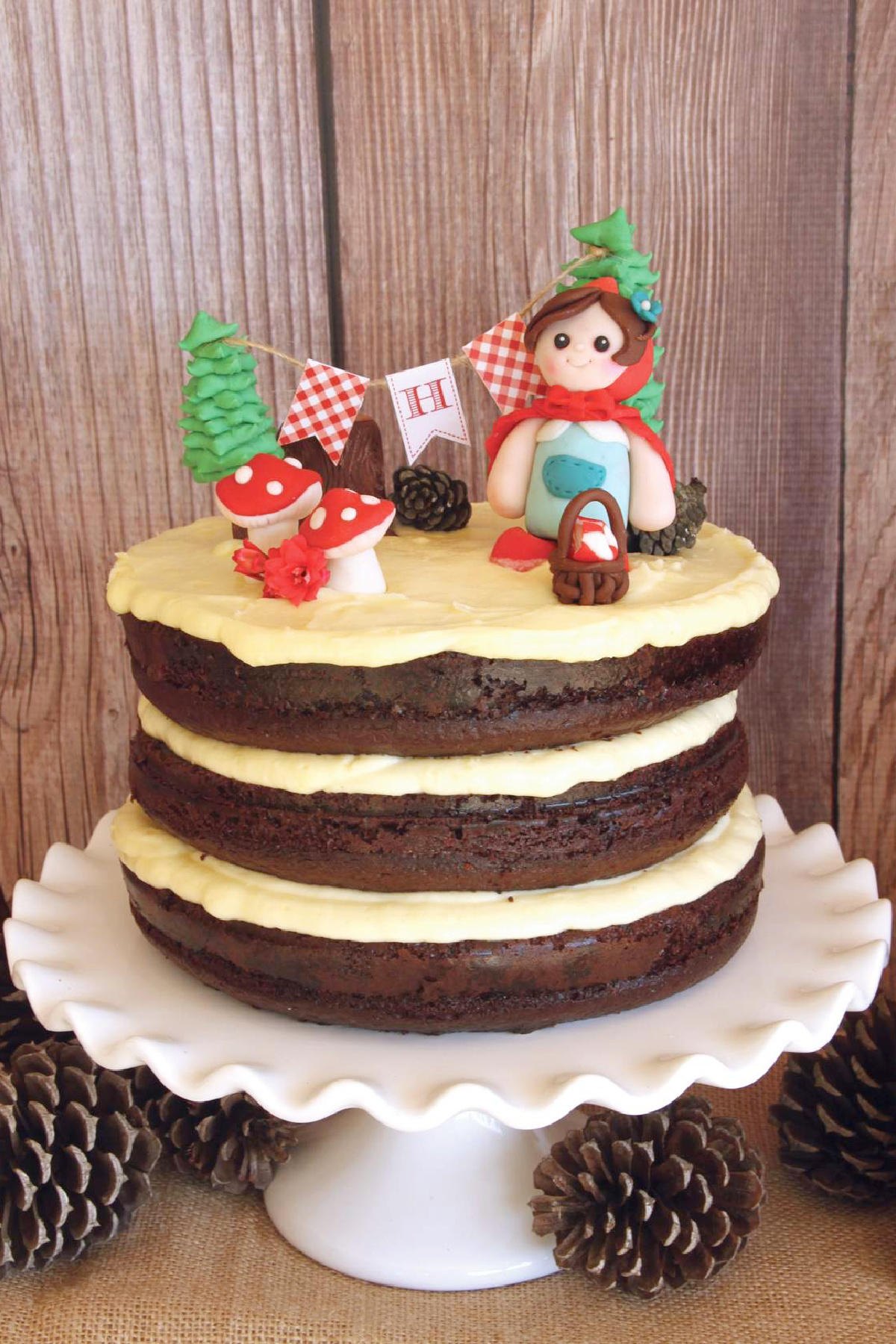 Little Red Riding Hood 1st Birthday Cake for Girls Little Red Riding Hood 1st Birthday Cake for Girls