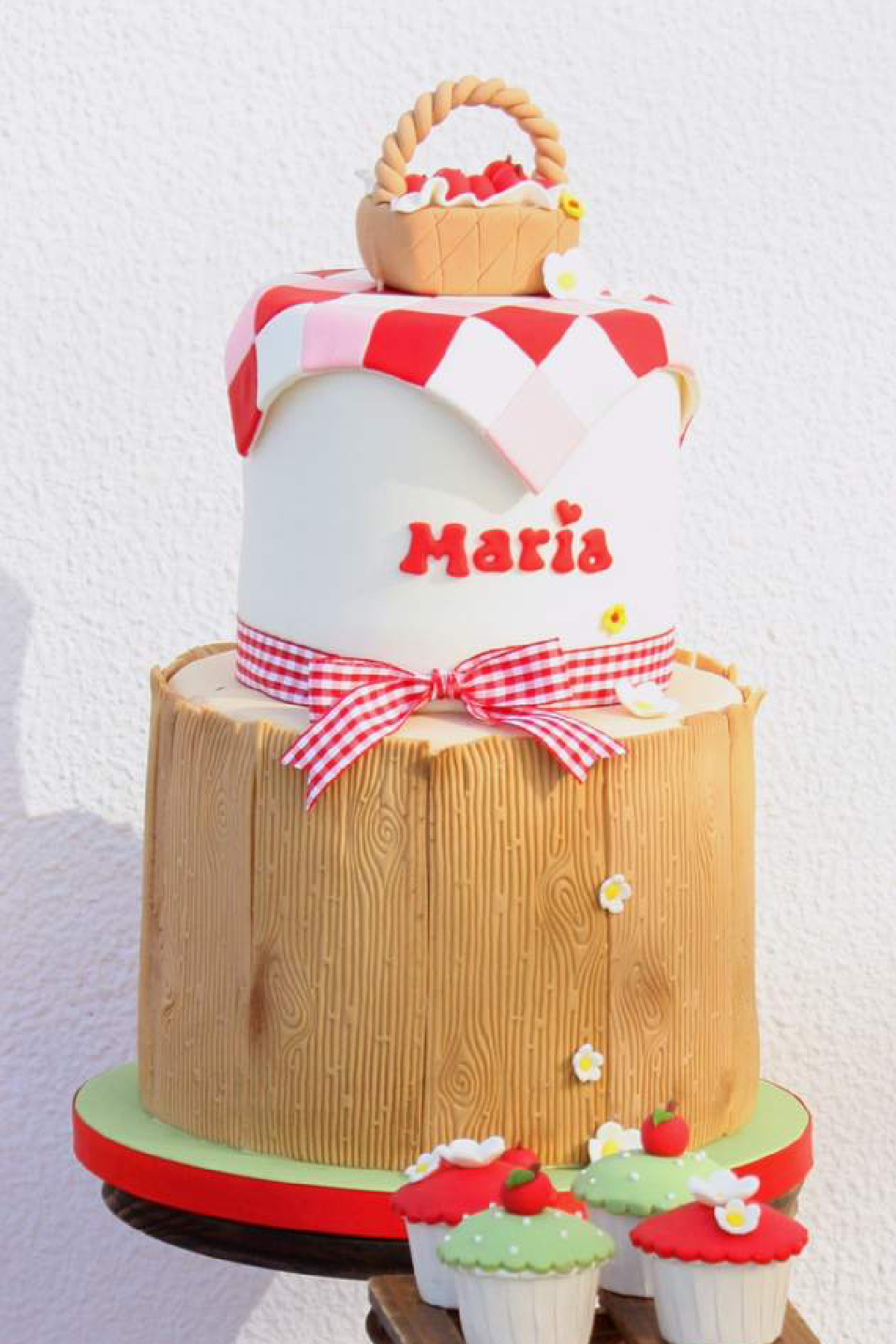 Picnic 1st Birthday Cake for Girls Picnic 1st Birthday Cake for Girls