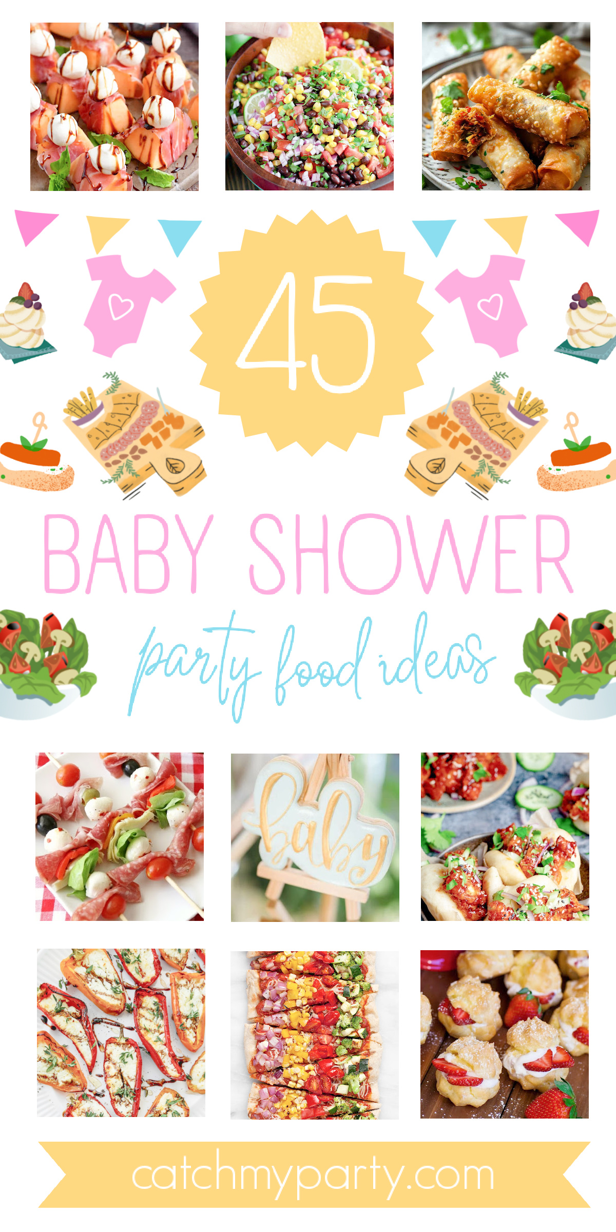45 Impressive Baby Shower Party Food Ideas!