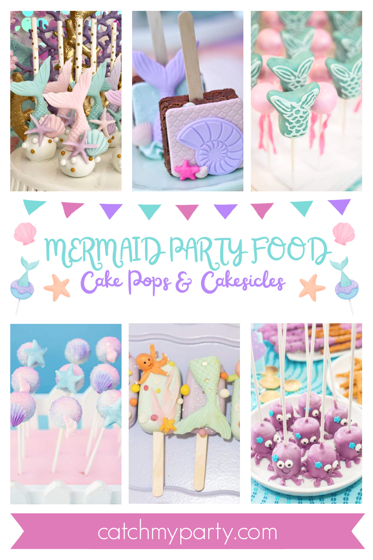 Mermaid Cake Pops & Cakesicles Mermaid Cake Pops & Cakesicles