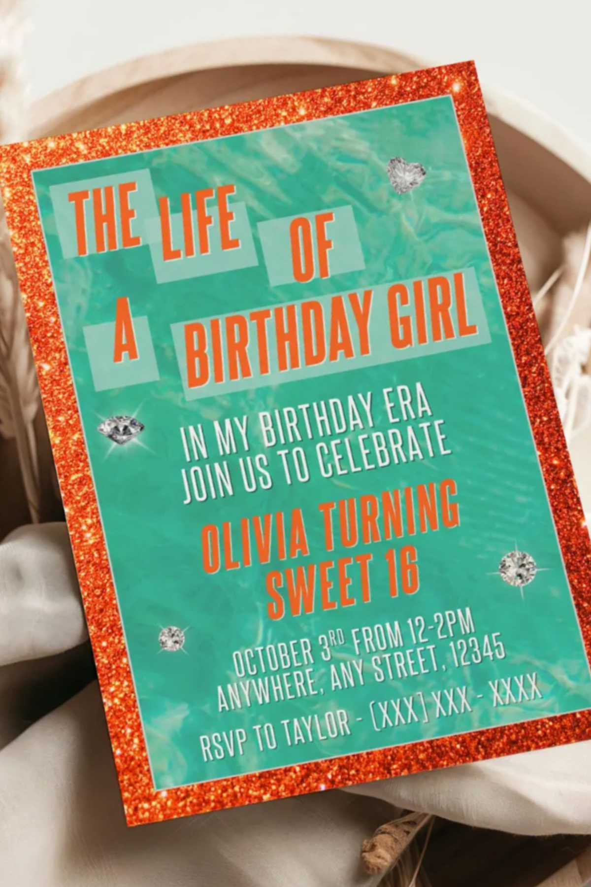 Life of a Showgirl Party Invitation Life of a Showgirl Party Invitation