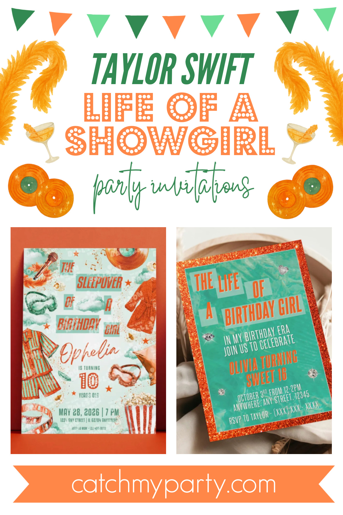 Life of a Showgirl Invitations Life of a Showgirl Invitations
