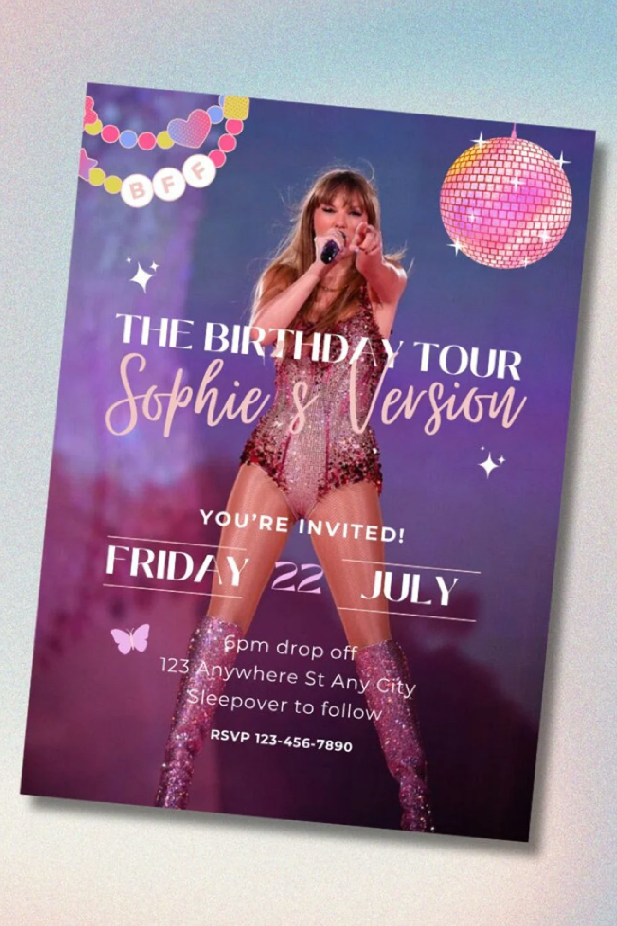 Eras Tour-Inspired Party Invitation Eras Tour-Inspired Party Invitation